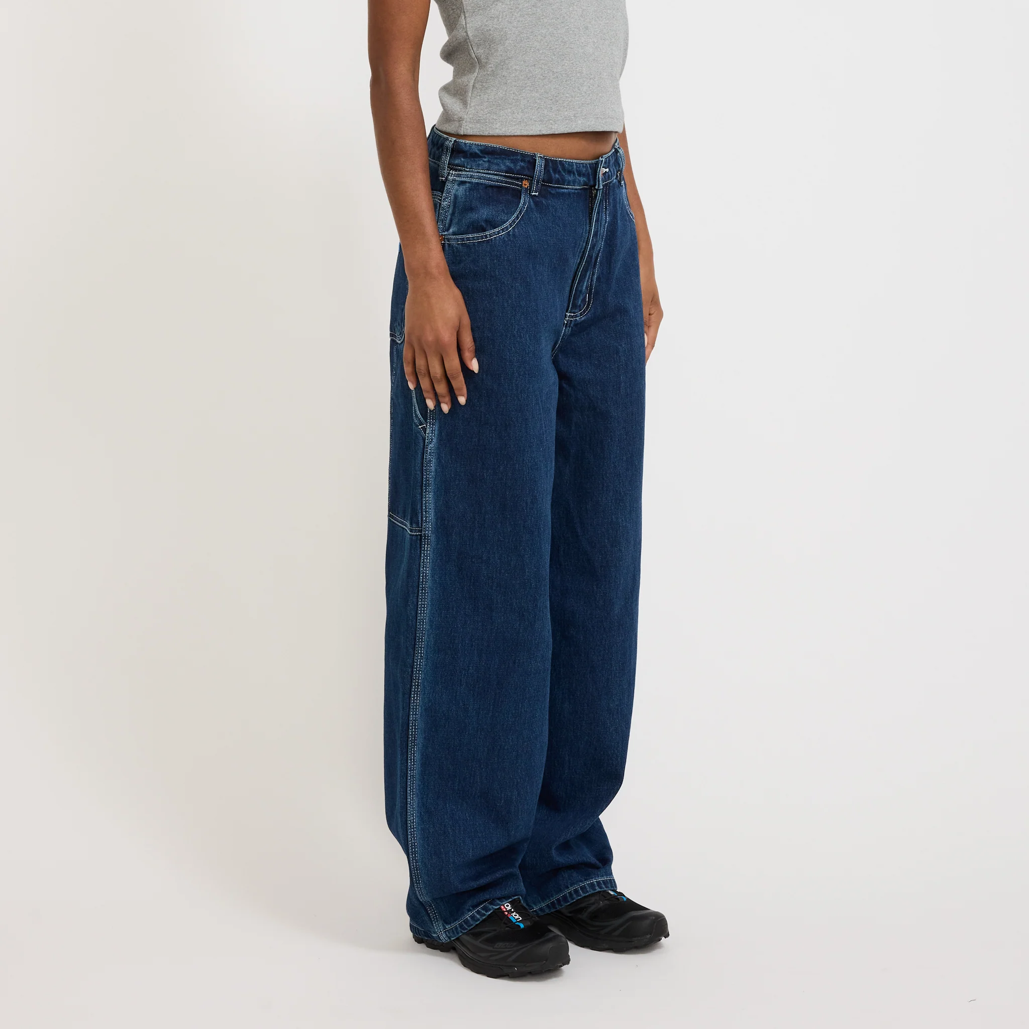 Womens Work Pant Washed Indigo - Image 3
