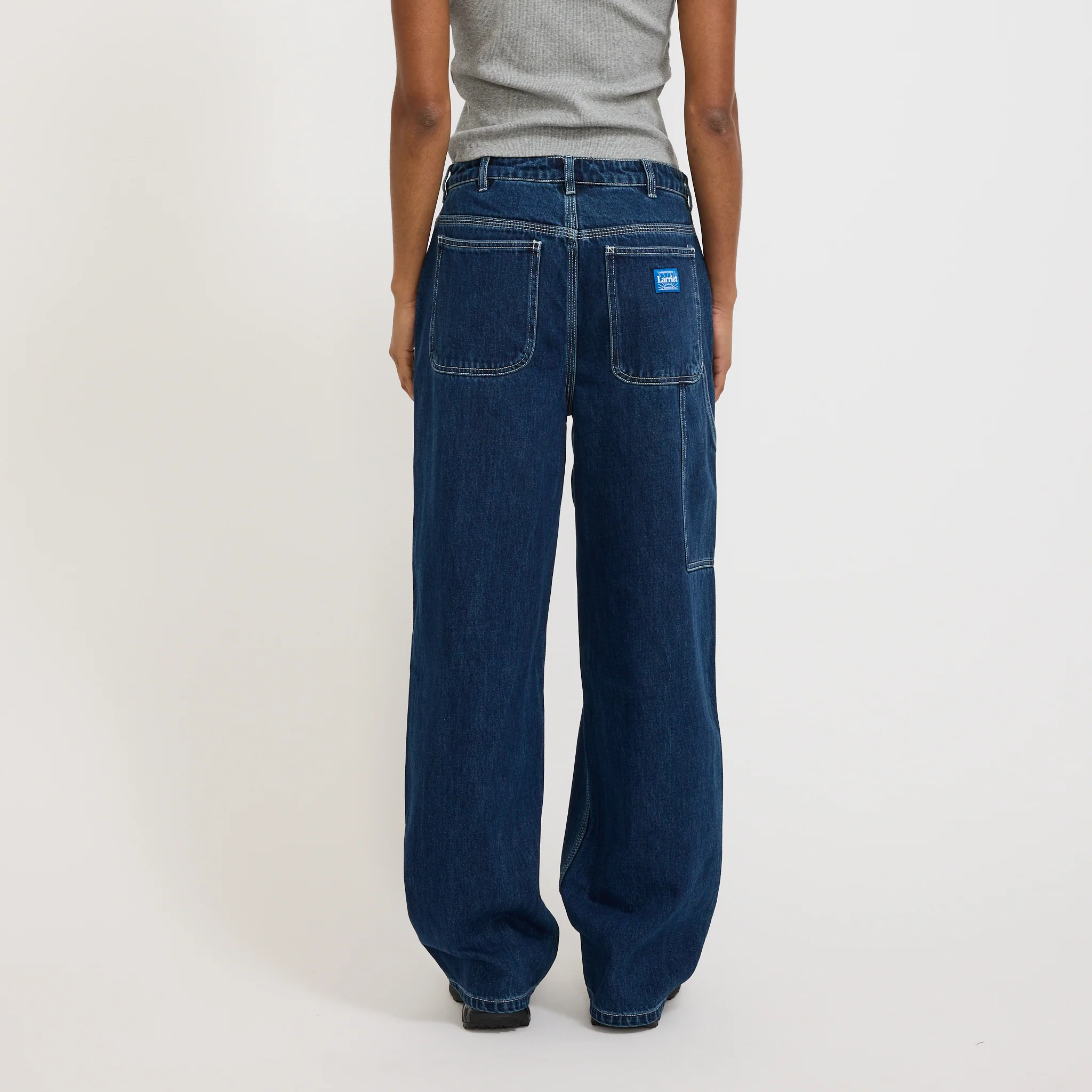 Womens Work Pant Washed Indigo - Image 4