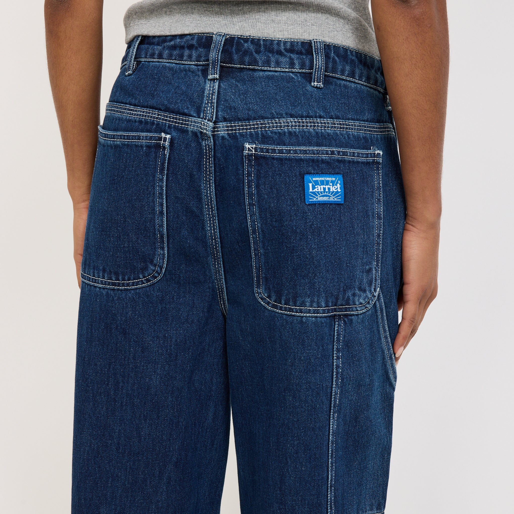 Womens Work Pant Washed Indigo - Image 6
