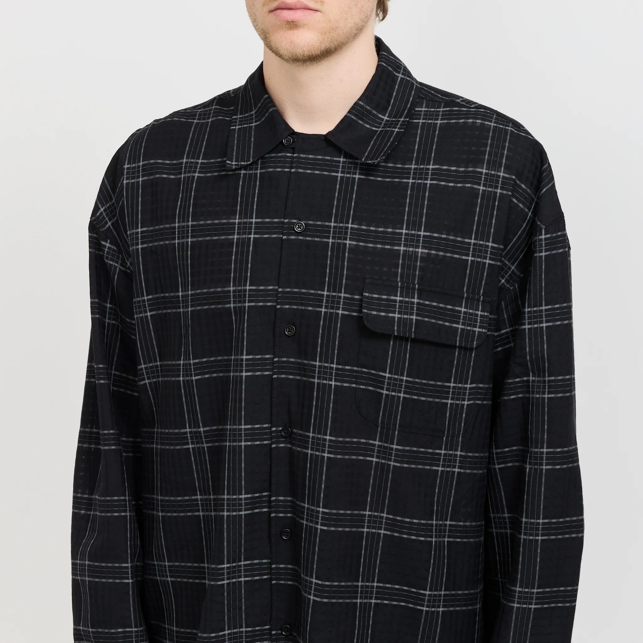 Wray Shirt Black/Grey - Image 5