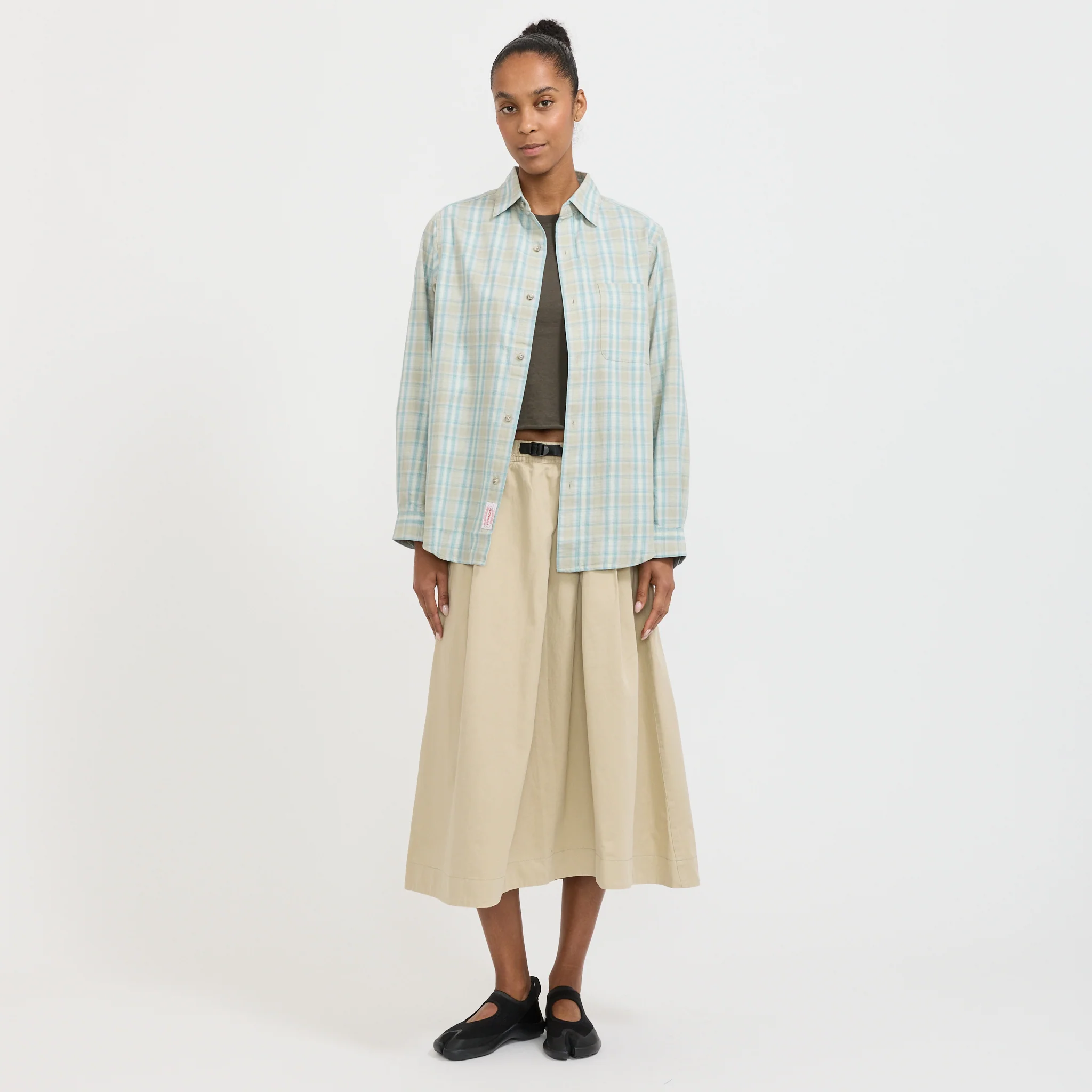 W's Checkered Ombre Shirt Blue - Image 2