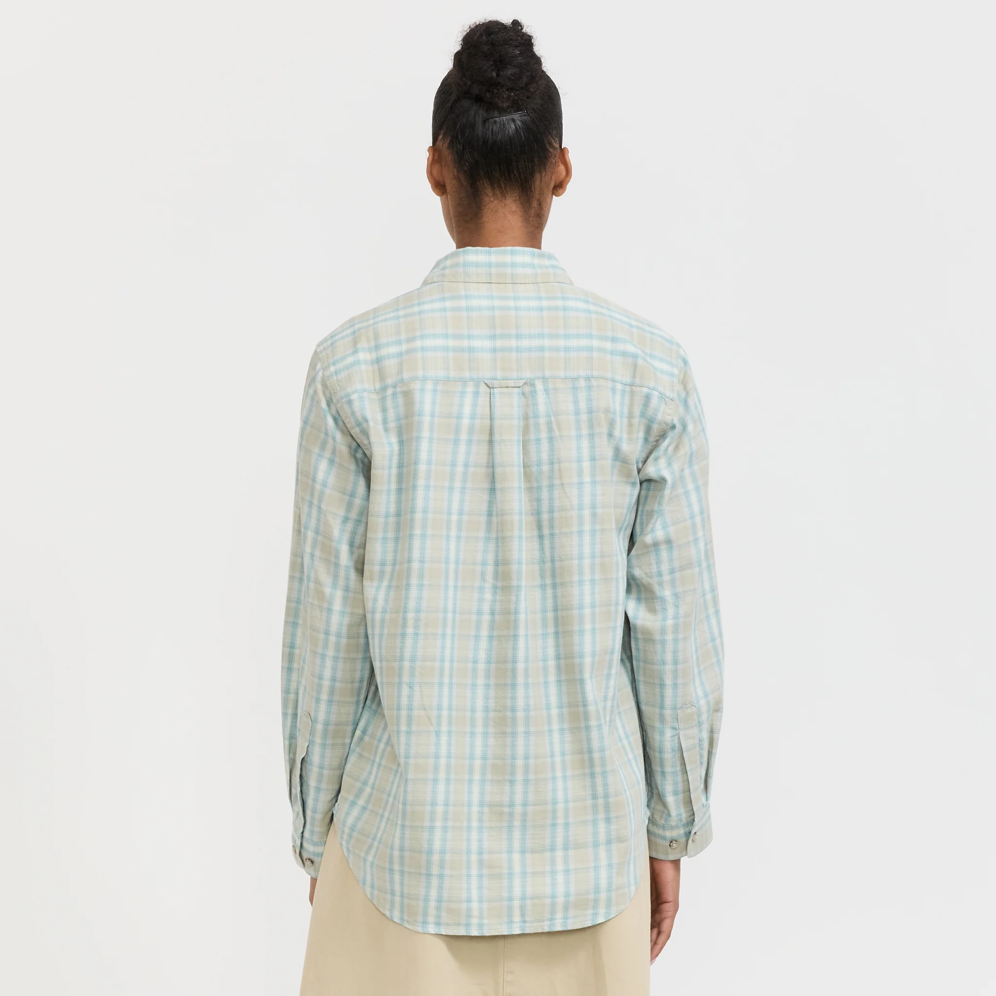 W's Checkered Ombre Shirt Blue - Image 4