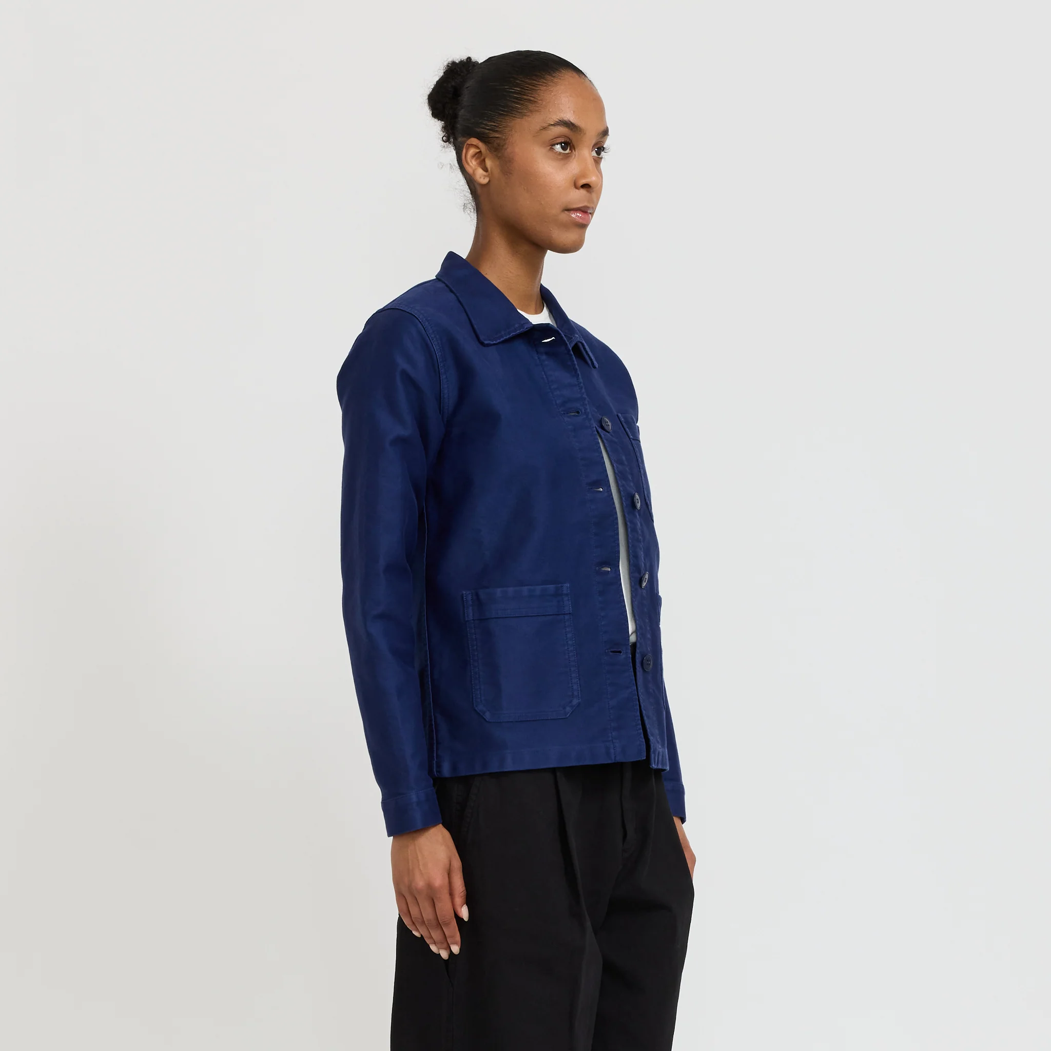W's Genuine Work Jacket Blue - Image 3