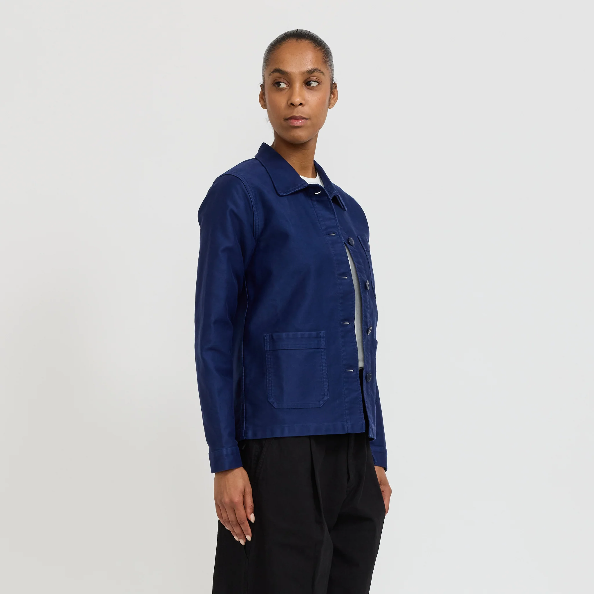 W's Genuine Work Jacket Blue - Image 4