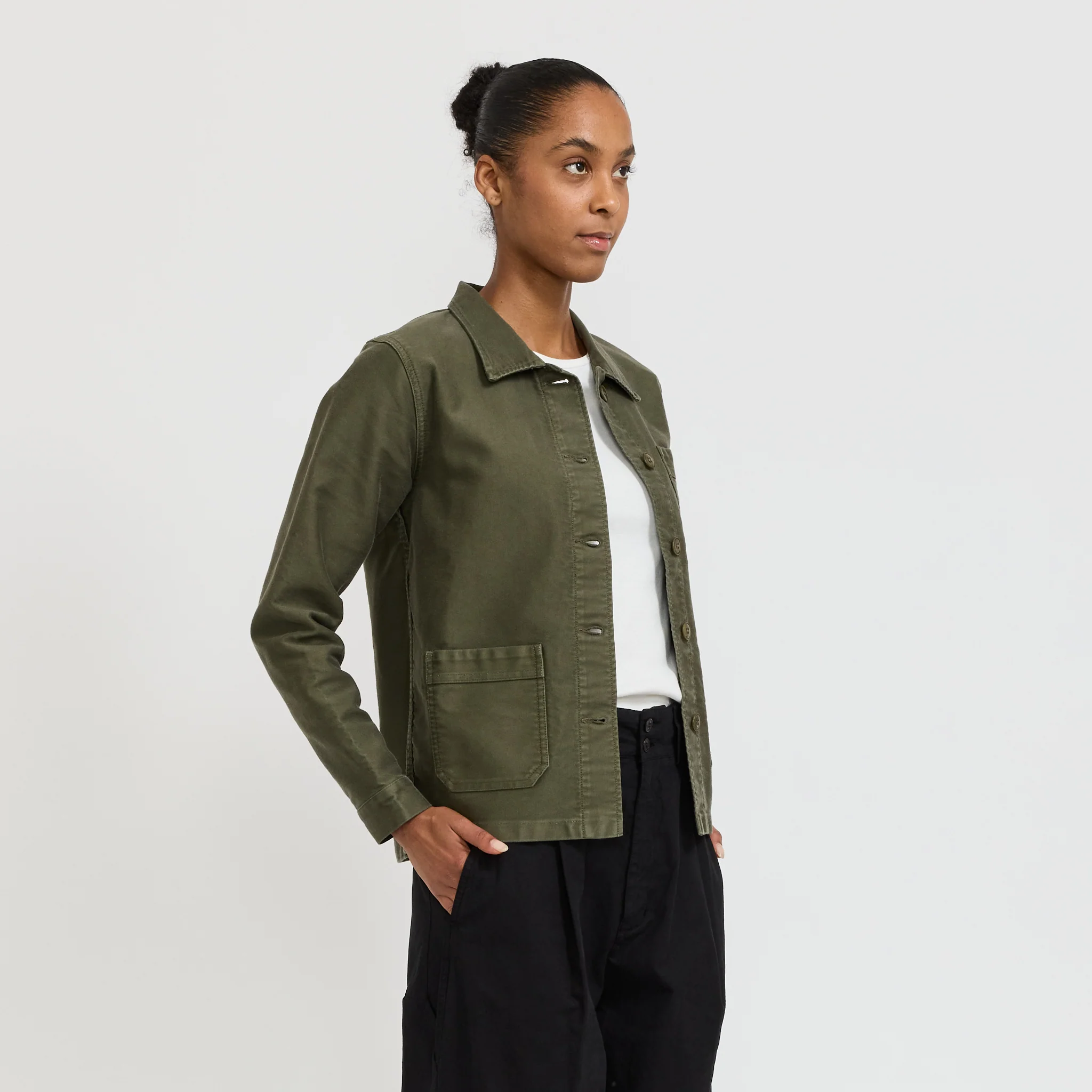 W's Genuine Work Jacket Kaki - Image 3