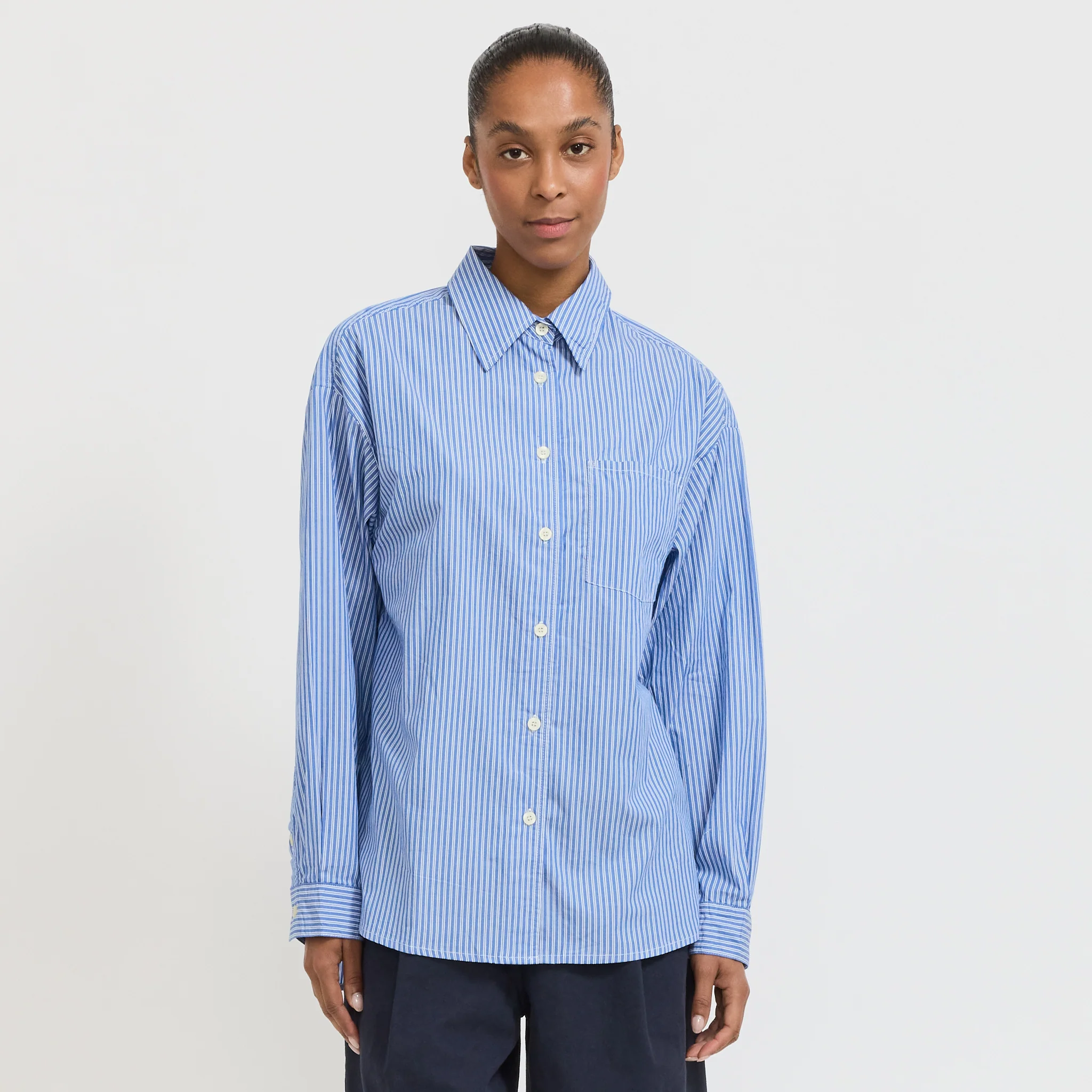 Zatybay Shirt Aqua Stripes