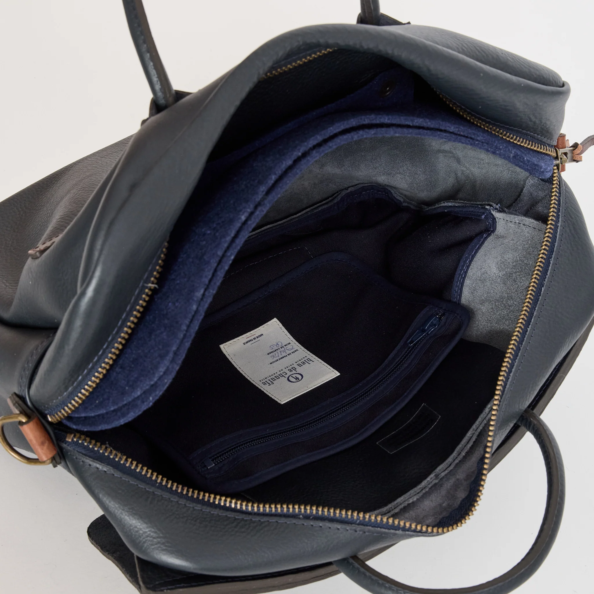 Zeppo Solo Business Bag Navy Blue - Image 5