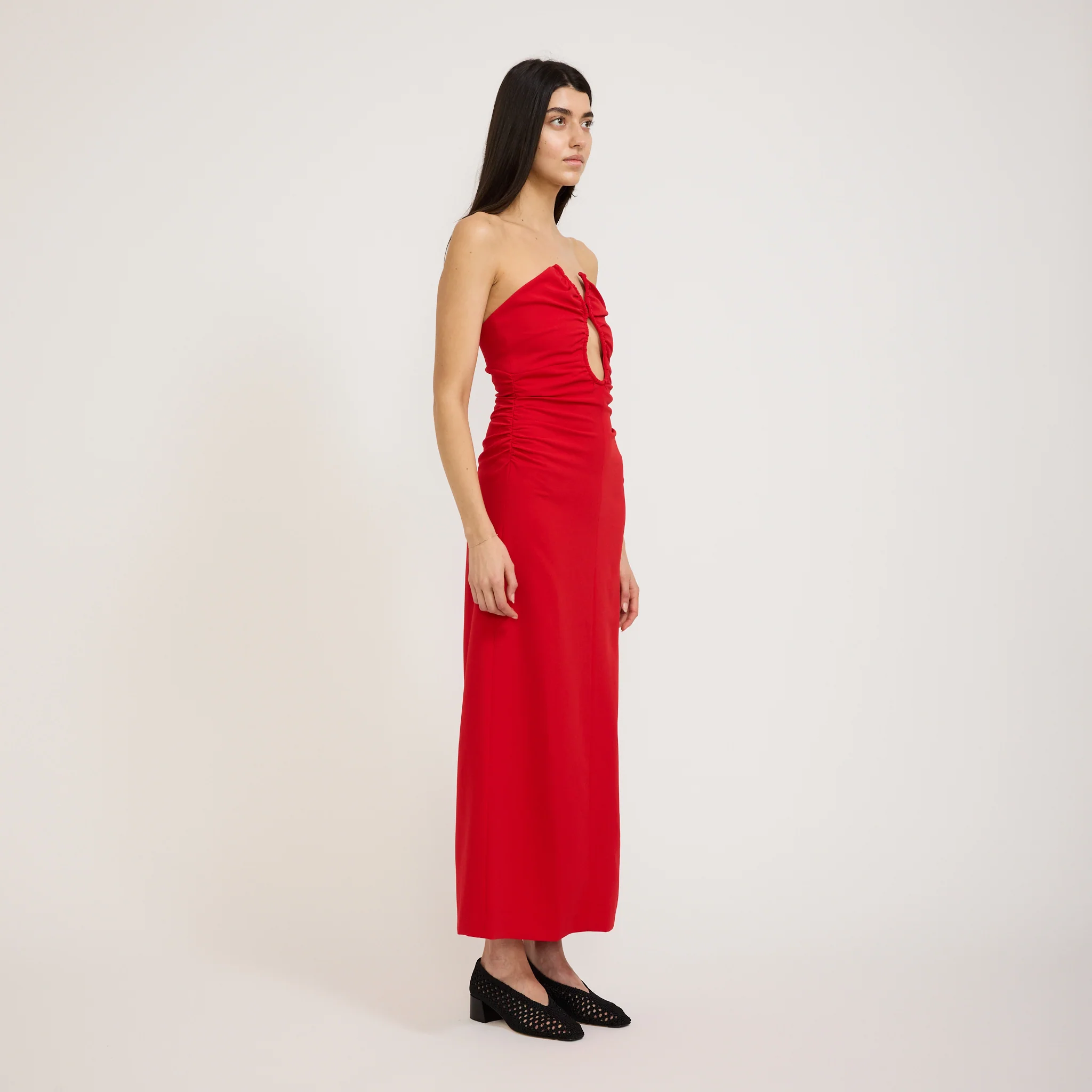 Zoe Bodice Dress Red - Image 2
